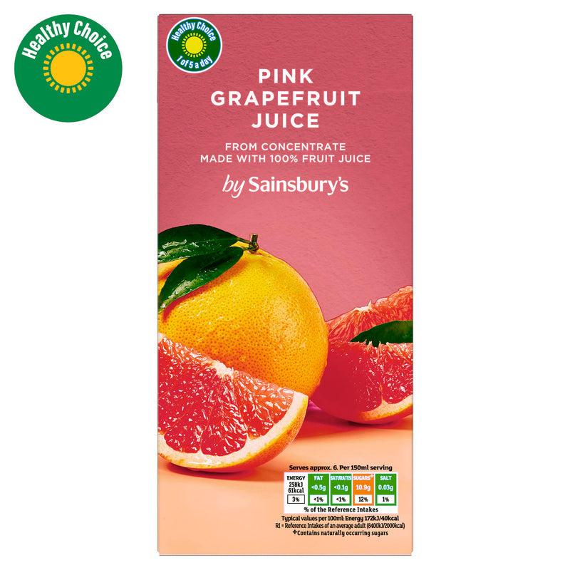 Sainsbury's pink grapefruit juice 1L, UK version