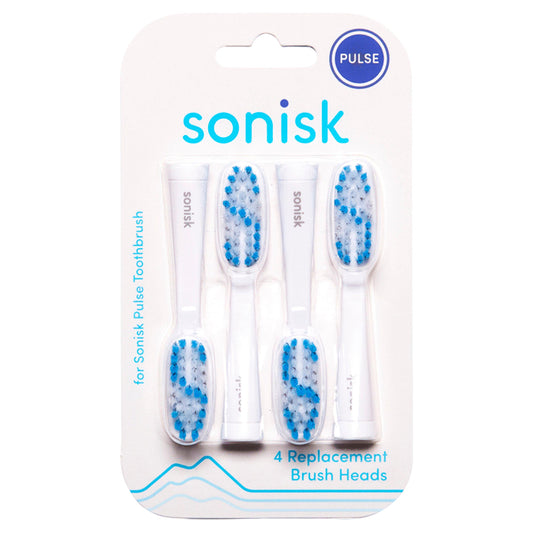 Sonisk Pulse Replacement Brush Heads x4 GOODS Sainsburys   