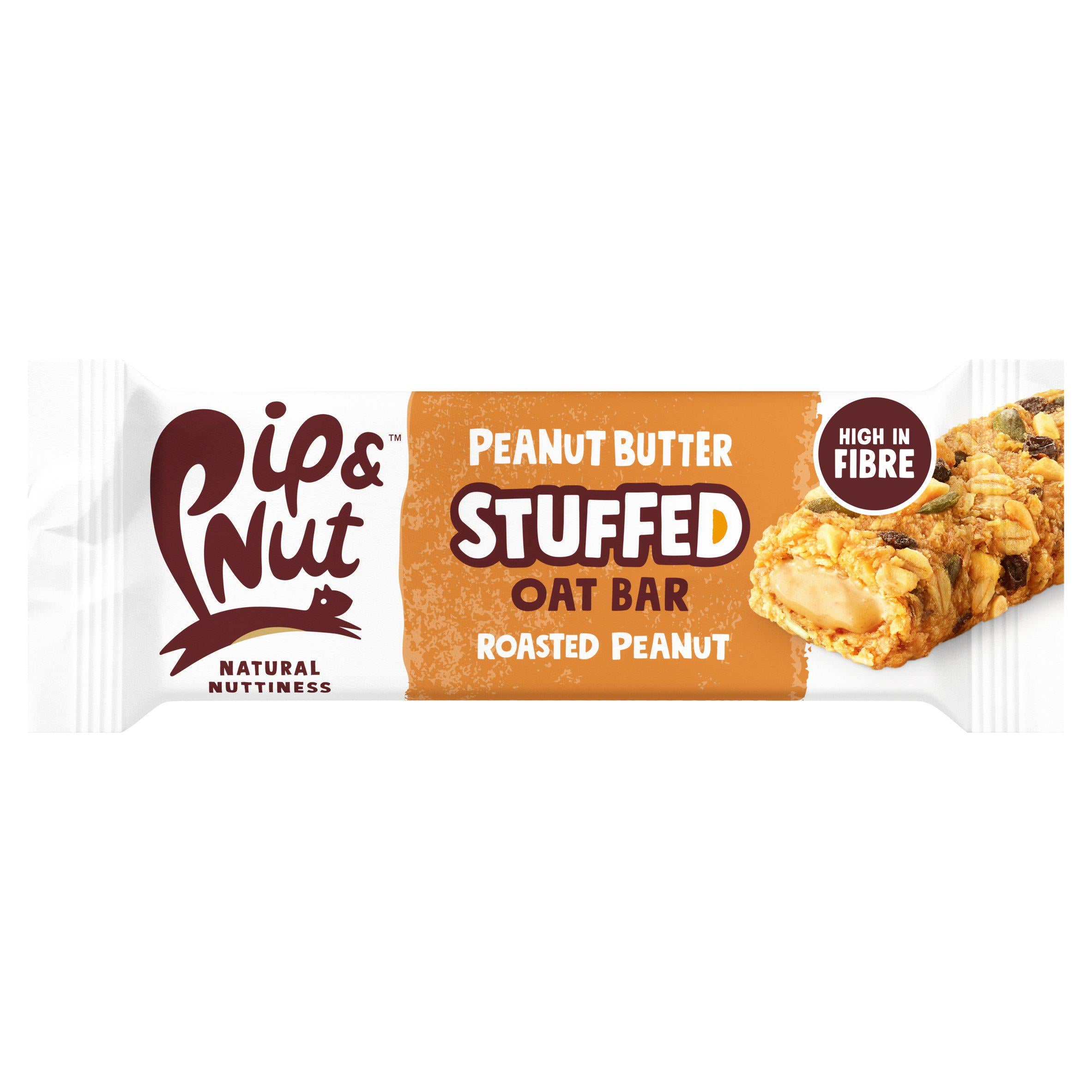 Pip Nut Peanut Butter Oat Bar 48g, imported from the UK