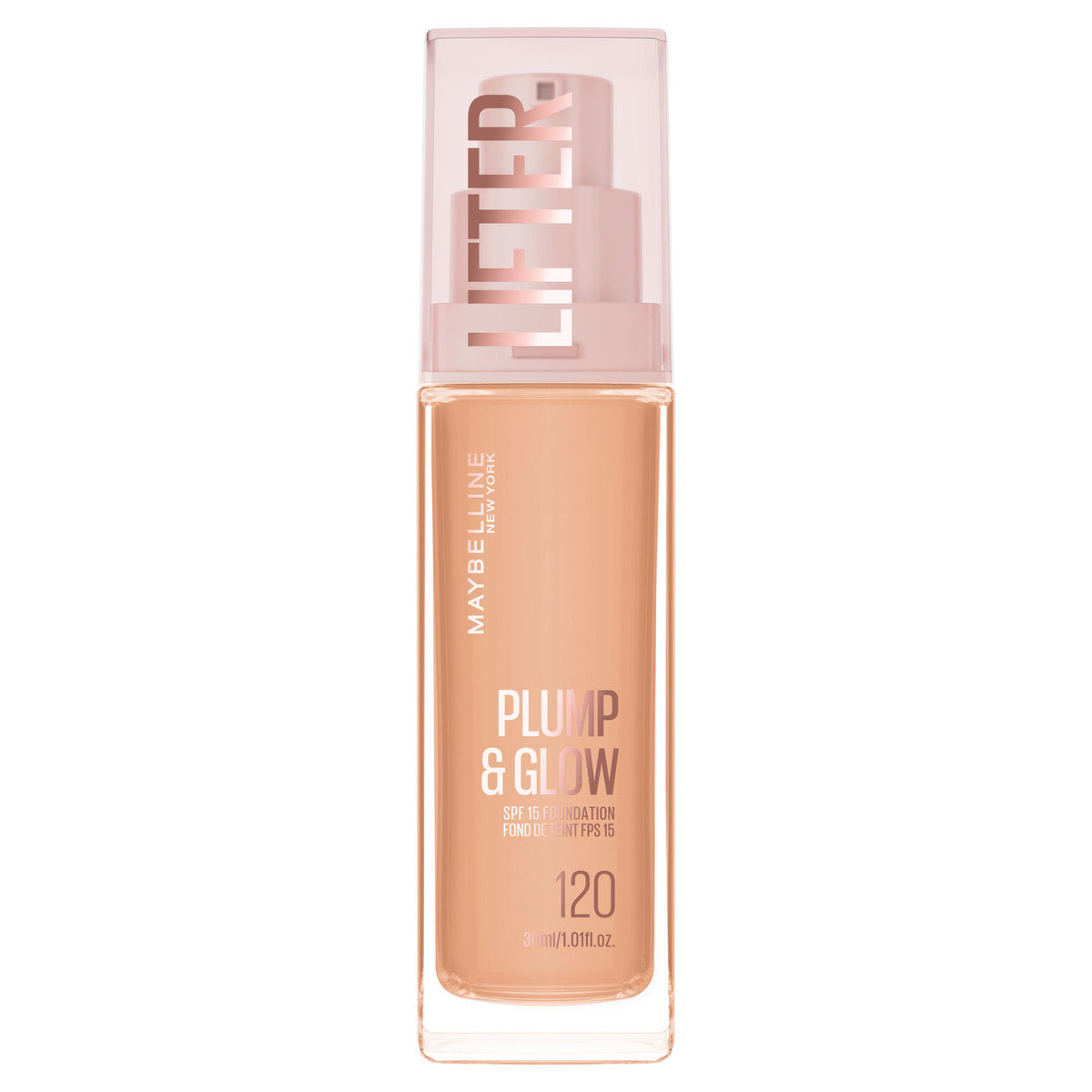 Maybelline New York Lifter Plump & Glow foundation shade 120, UK version