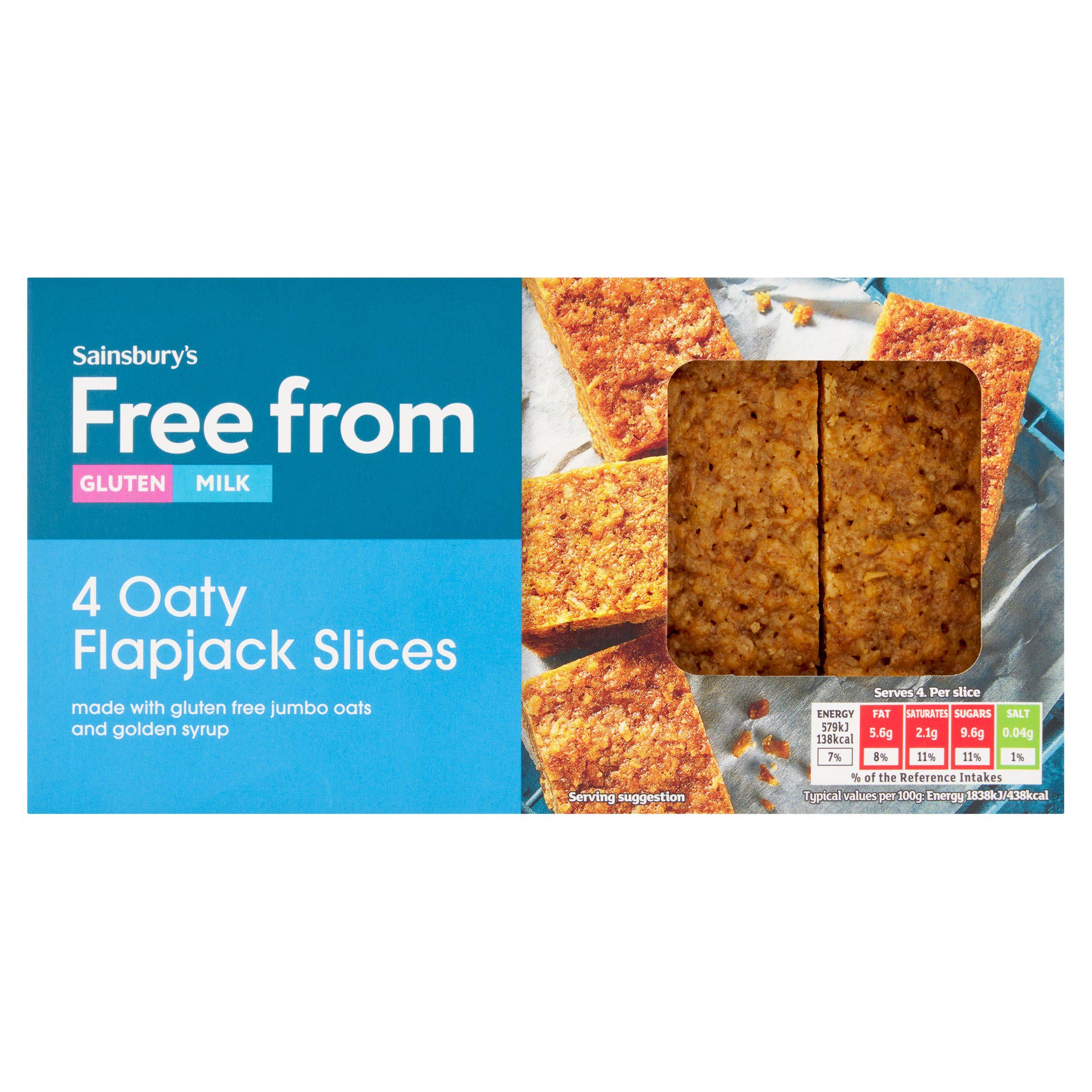 Sainsbury's free from flapjack slices 126g, UK version