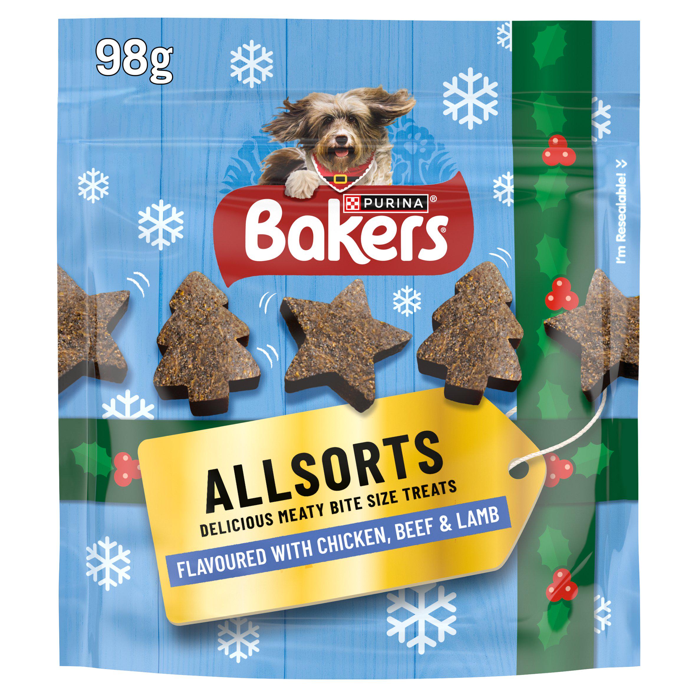 Bakers dog treats chicken beef lamb 98g (British brand)