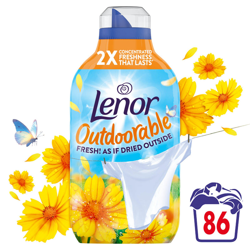 Lenor fabric conditioner Outdoorable Summer Breeze 86 washes (British brand)