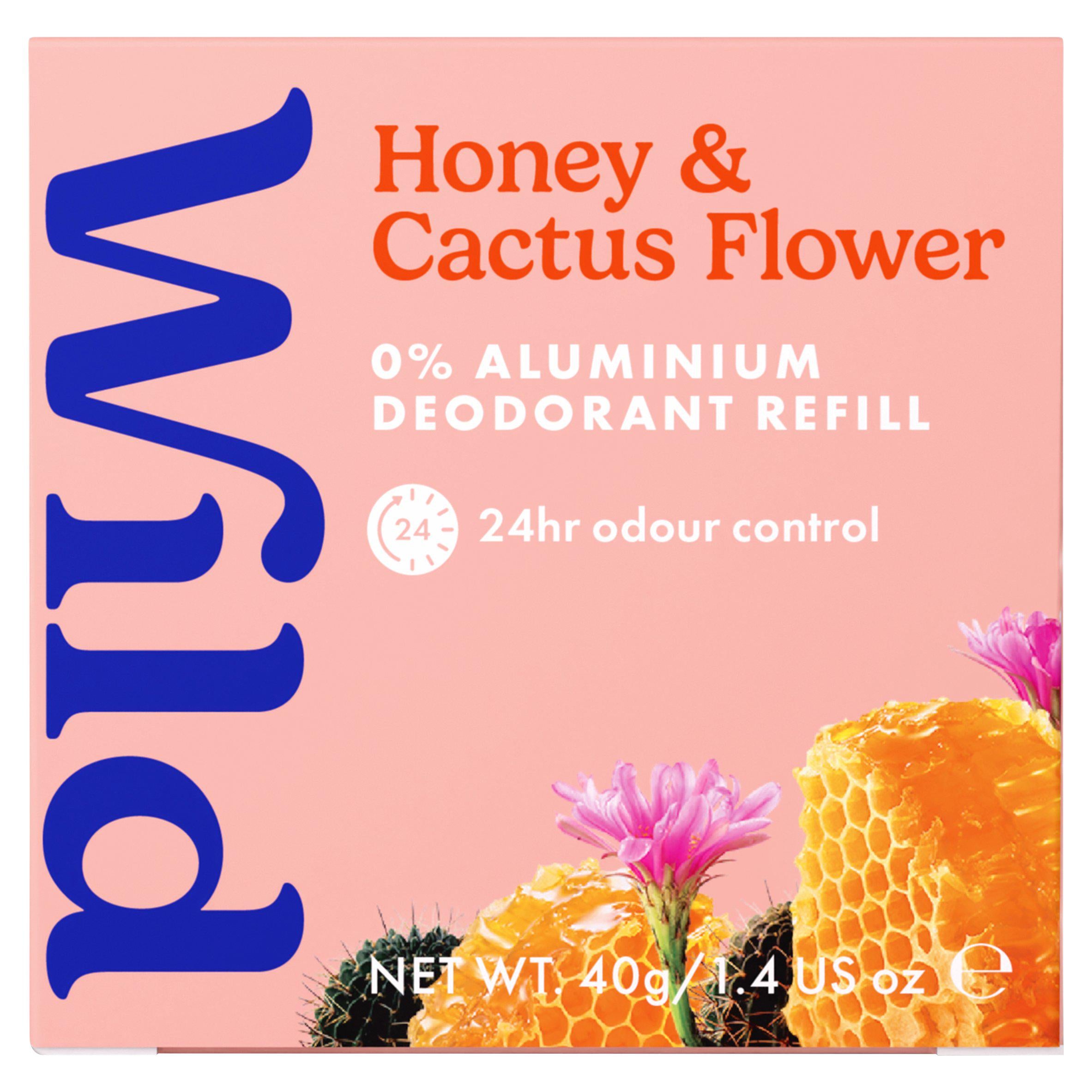 Wild Honey & Cactus Flower deodorant refill 40g (British brand)