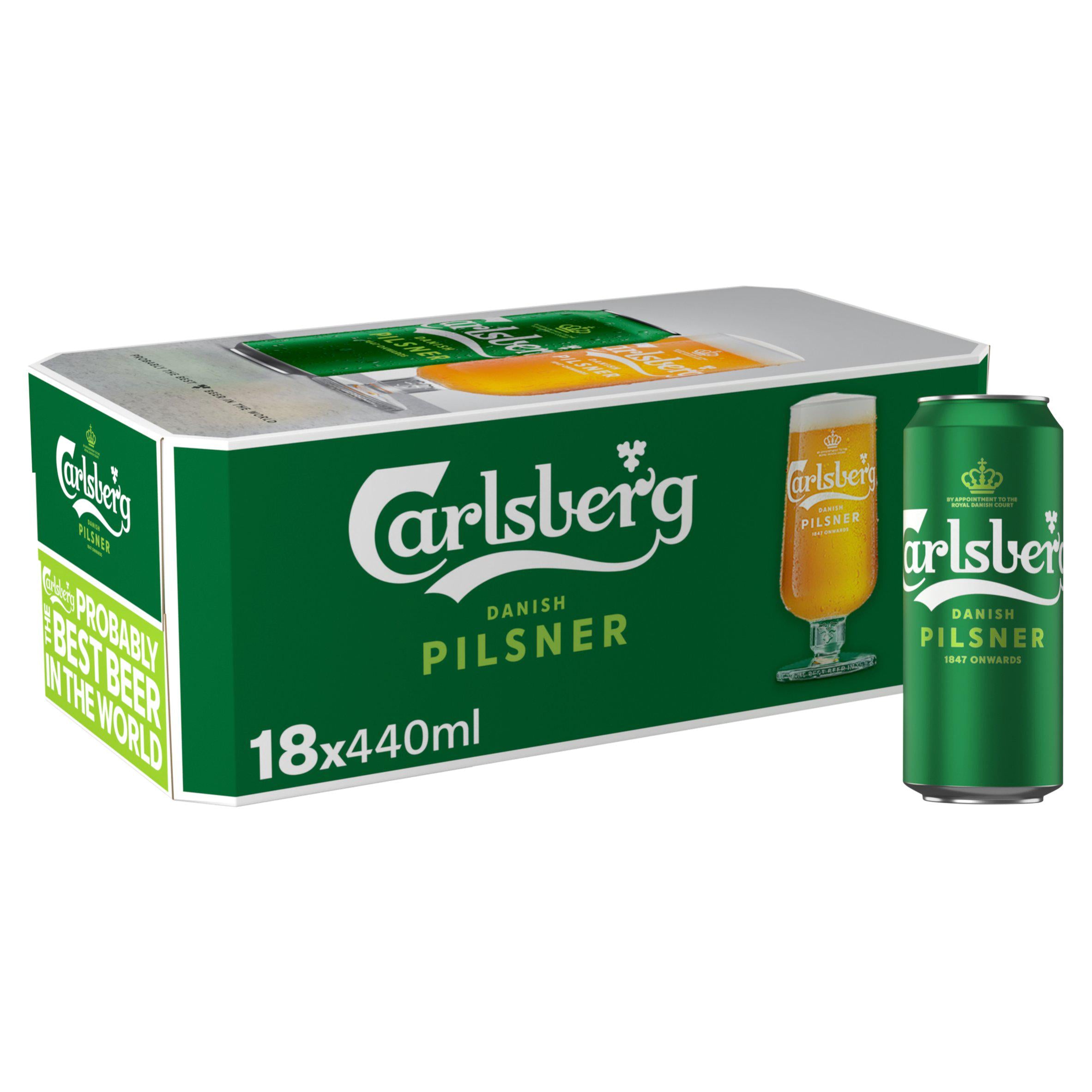 Carlsberg Danish Pilsner Lager Beer 18x440ml - British product