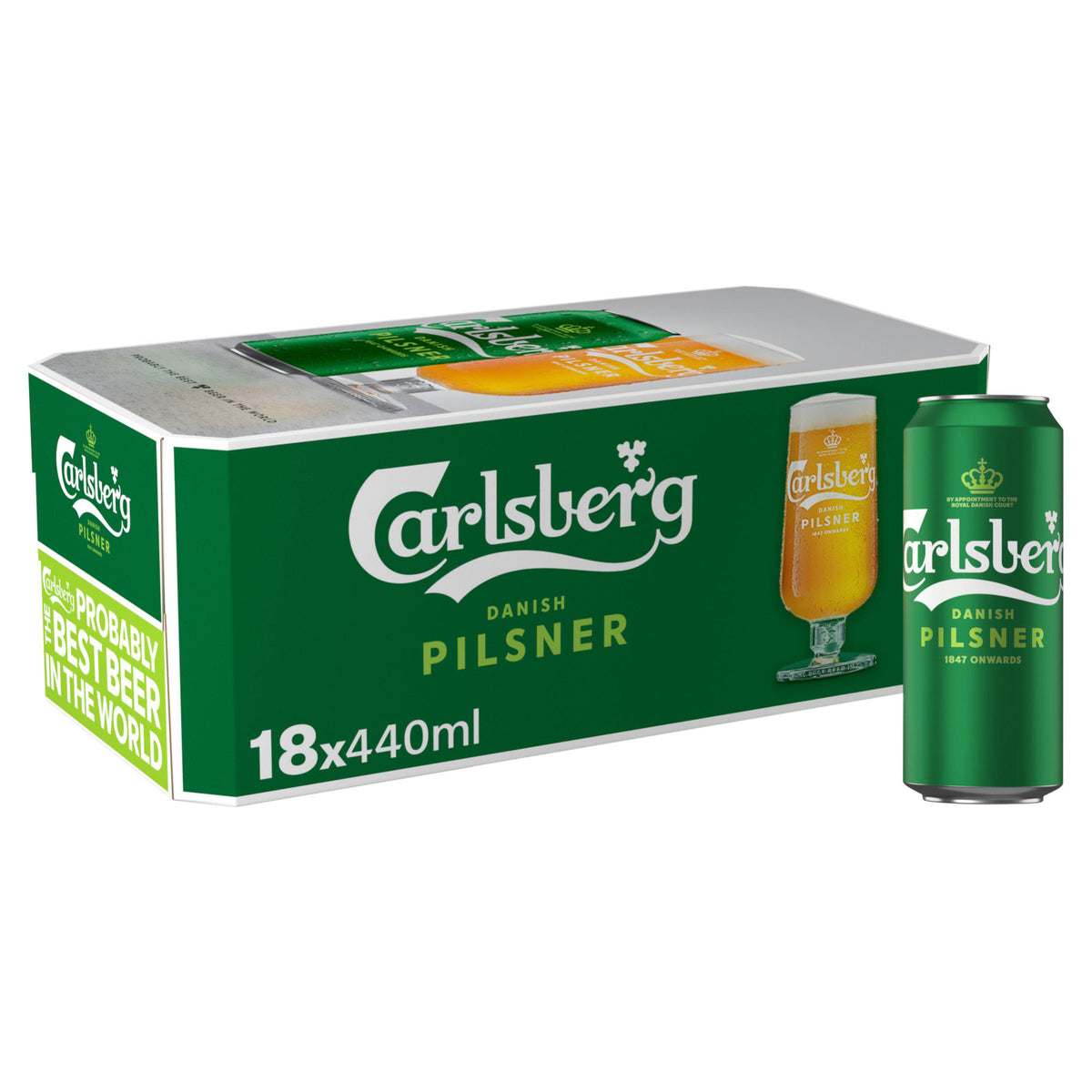 Carlsberg Danish Pilsner Lager Beer 18x440ml - British product