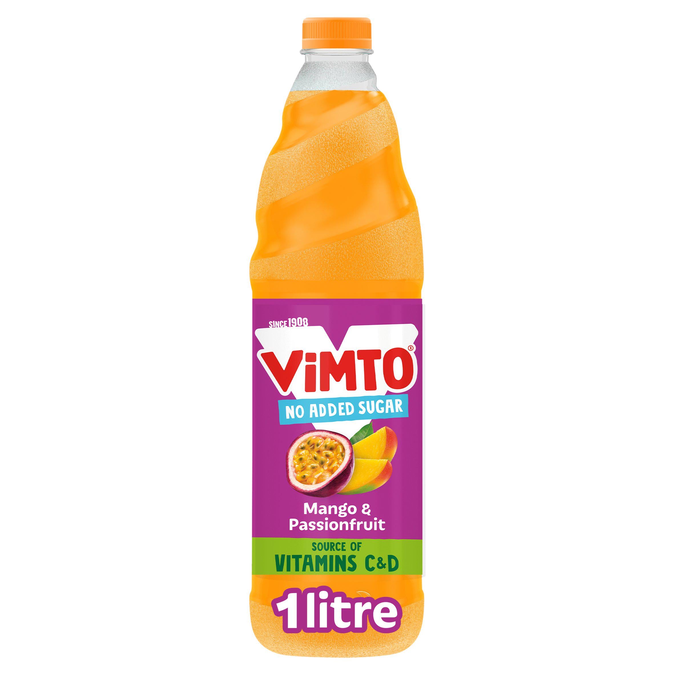 Vimto Real Fruit mango and passionfruit squash 1L (British brand)