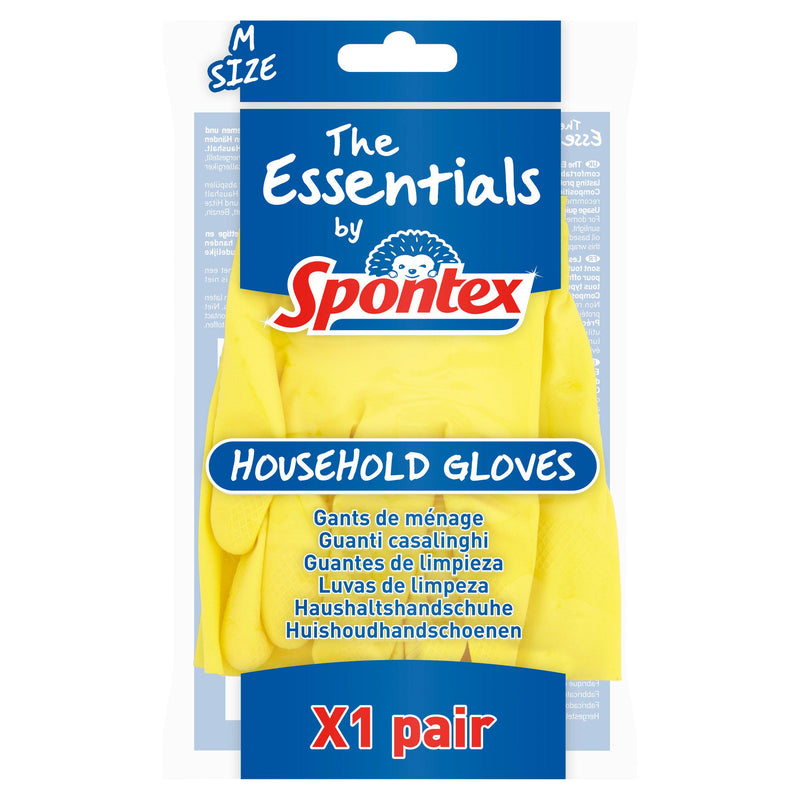 Spontex household gloves medium natural latex - British product