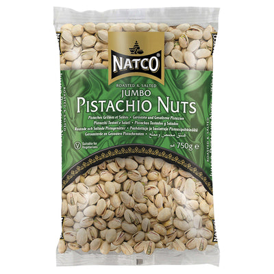 Sainsburys Natco Roasted and Salted Jumbo Pistachio Nuts 750g- Buy online at McGrocer