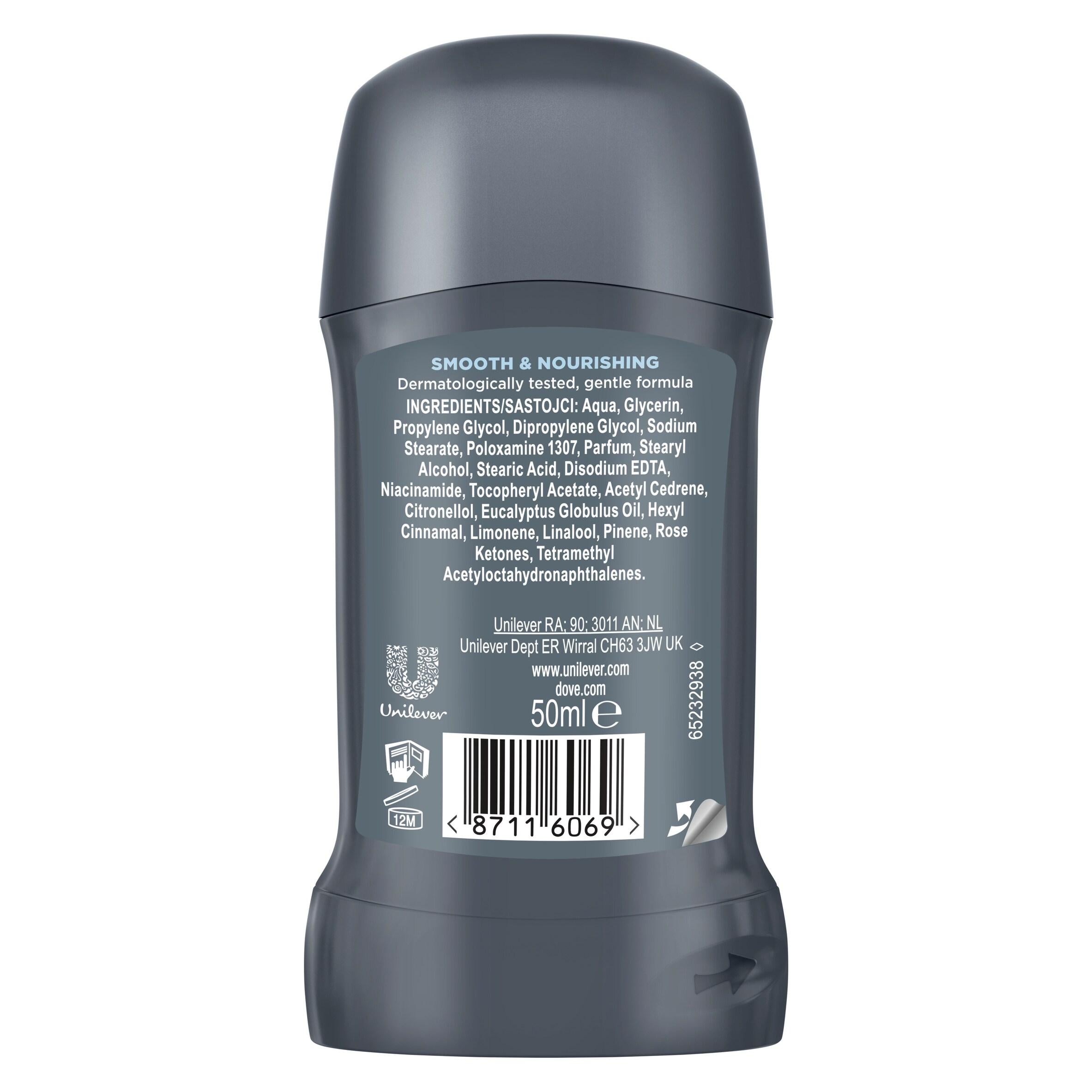 Dove Men+Care whole body deodorant stick Marine & Blue Cypress 50ml, imported from the UK