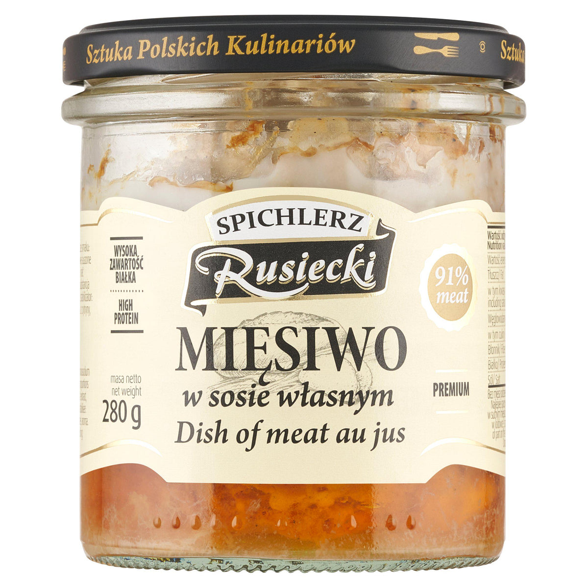 Spichlerz Miesiwo canned pork meat sauce 300g (British brand)