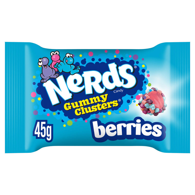 Nerds candy gummy clusters 45g, imported from the UK