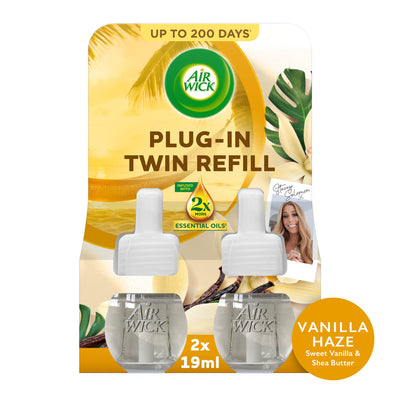 Sainsburys Air Wick Plug-in Air Freshener Twin Refill, Sweet Vanilla & Shea Butter, 2 x 19ml- Buy online at McGrocer