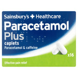 Sainsbury's Paracetamol Plus caplets 16 count, imported from the UK