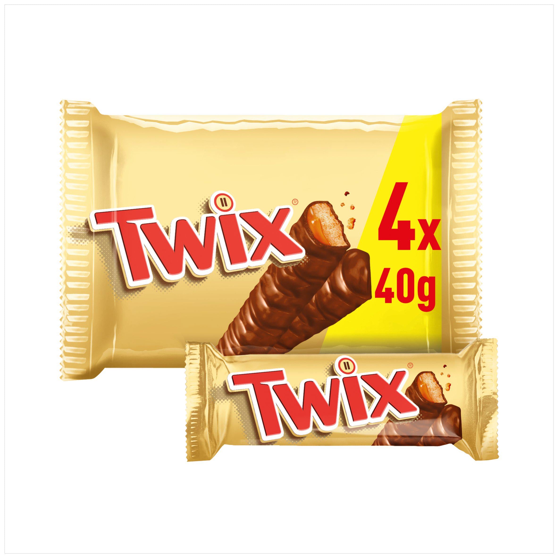 Twix caramel chocolate fingers multipack 4x40g - British product