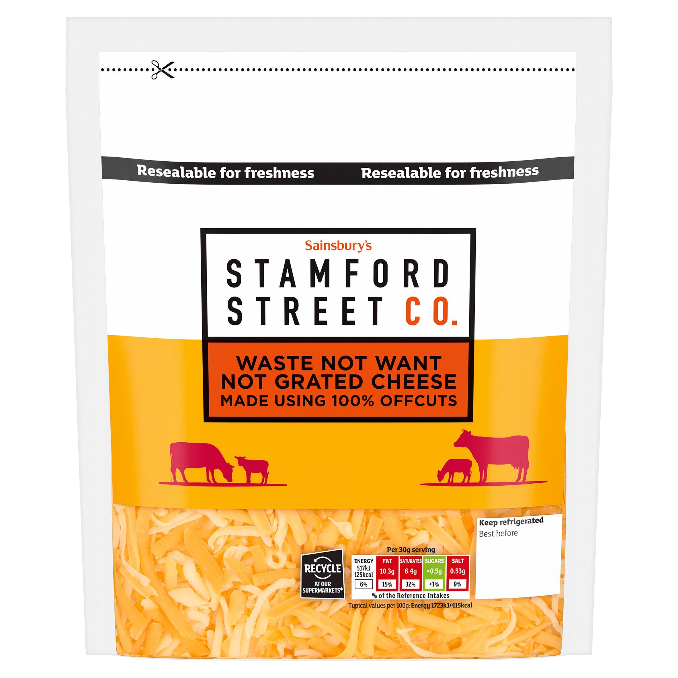 Stamford Street Co grated cheese 250g (British brand)