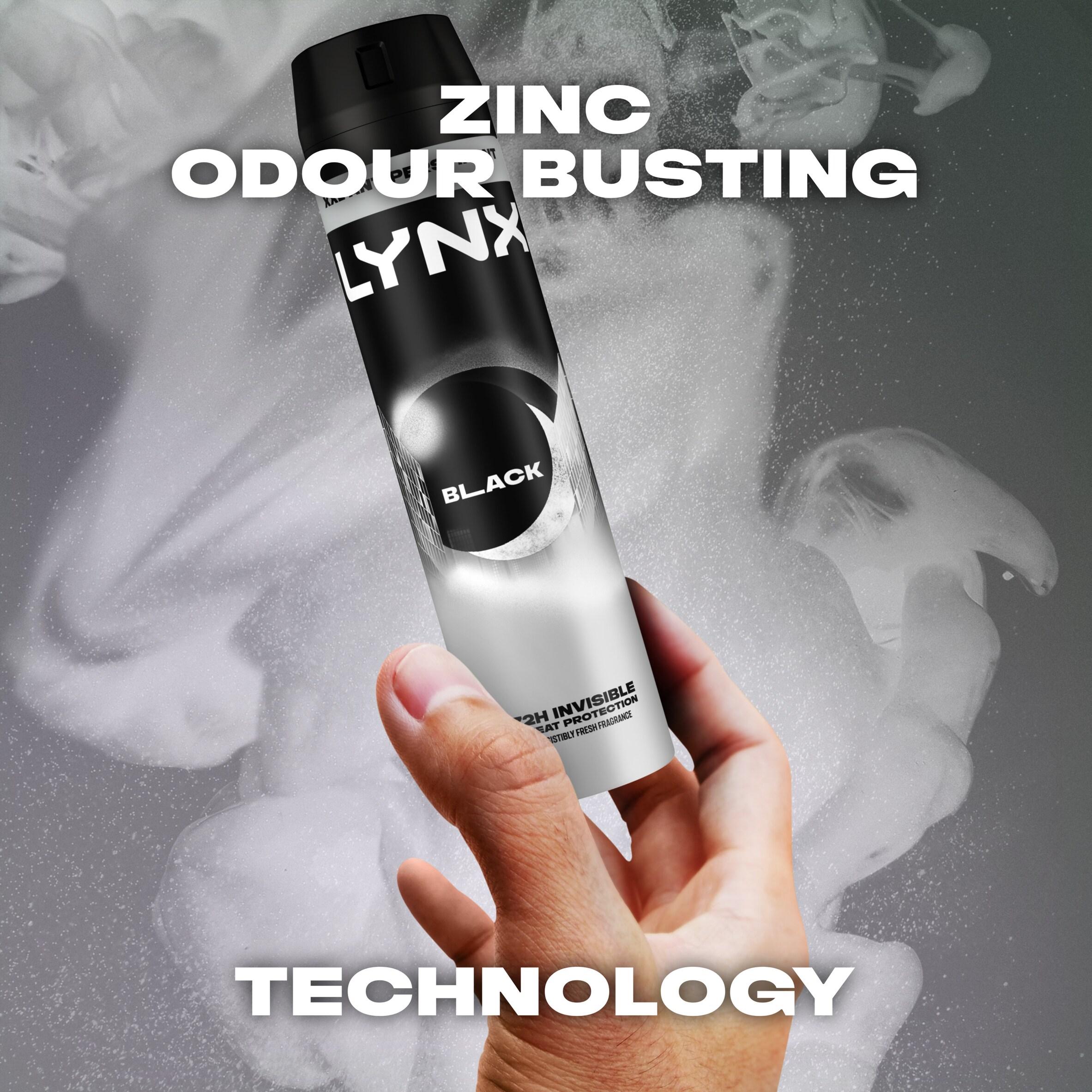 Lynx Black deodorant spray 250ml, imported from the UK