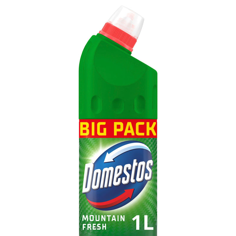Domestos Mountain Fresh thick bleach 1L, imported from the UK