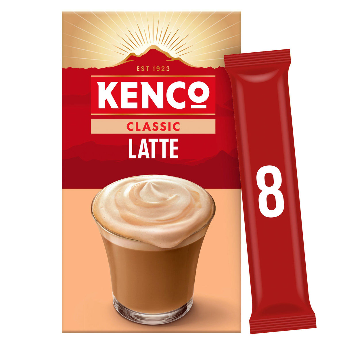 Kenco Latte instant coffee sachets 130.4g, UK version