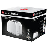 Russell Hobbs Honeycomb white 2 slice toaster, UK version
