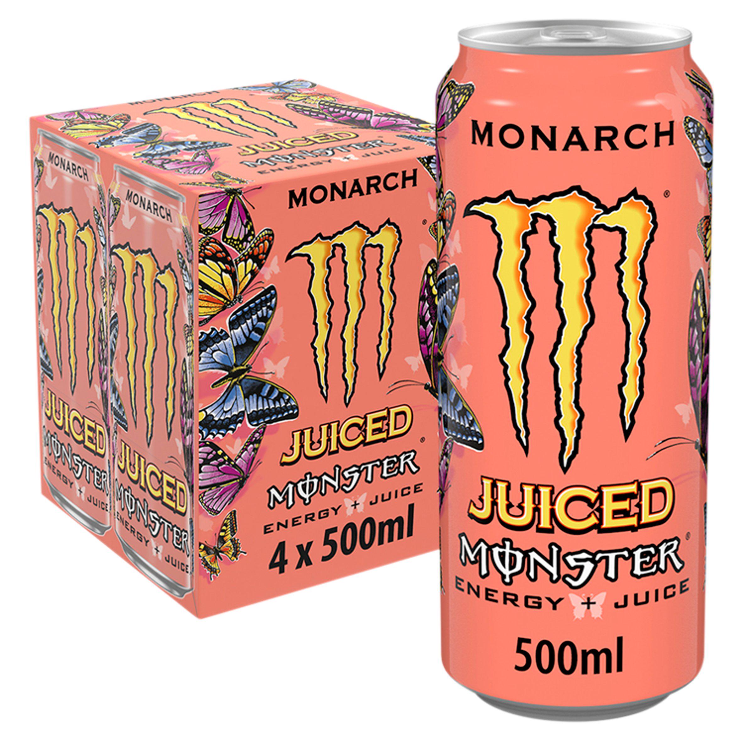 Monster Energy Monarch energy drink 4x500ml, imported from the UK