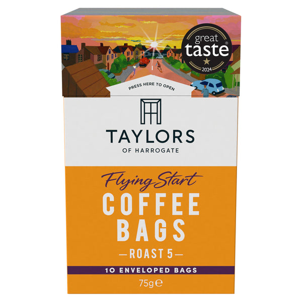 Dark Roast Arabica Ground Coffee Bags x10 75g