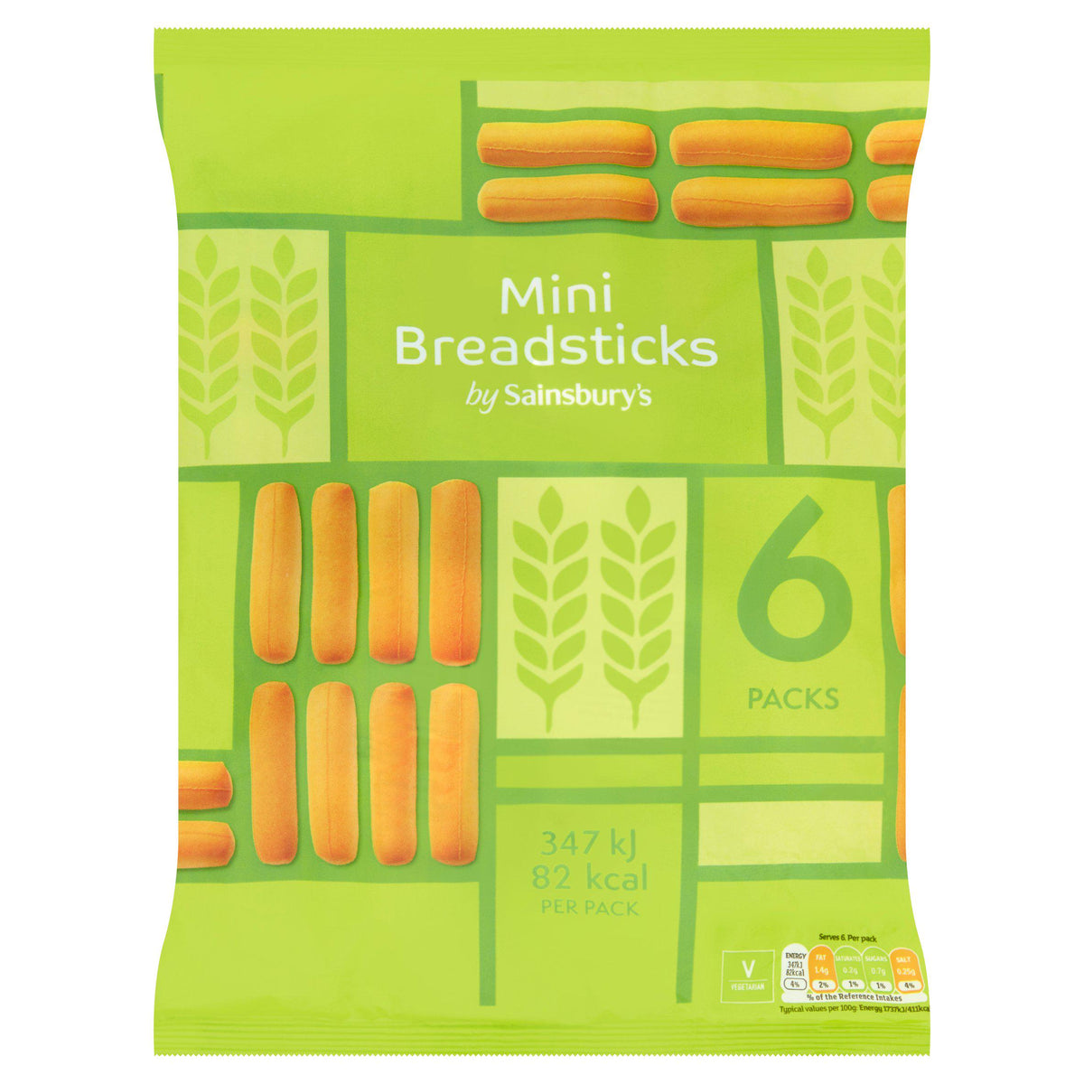Sainsbury's mini breadsticks 6x20g 120g - British product