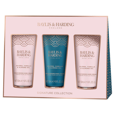 Sainsburys Baylis & Harding Jojoba Vanilla & Almond Oil Hand Cream Trio Set- Buy online at McGrocer