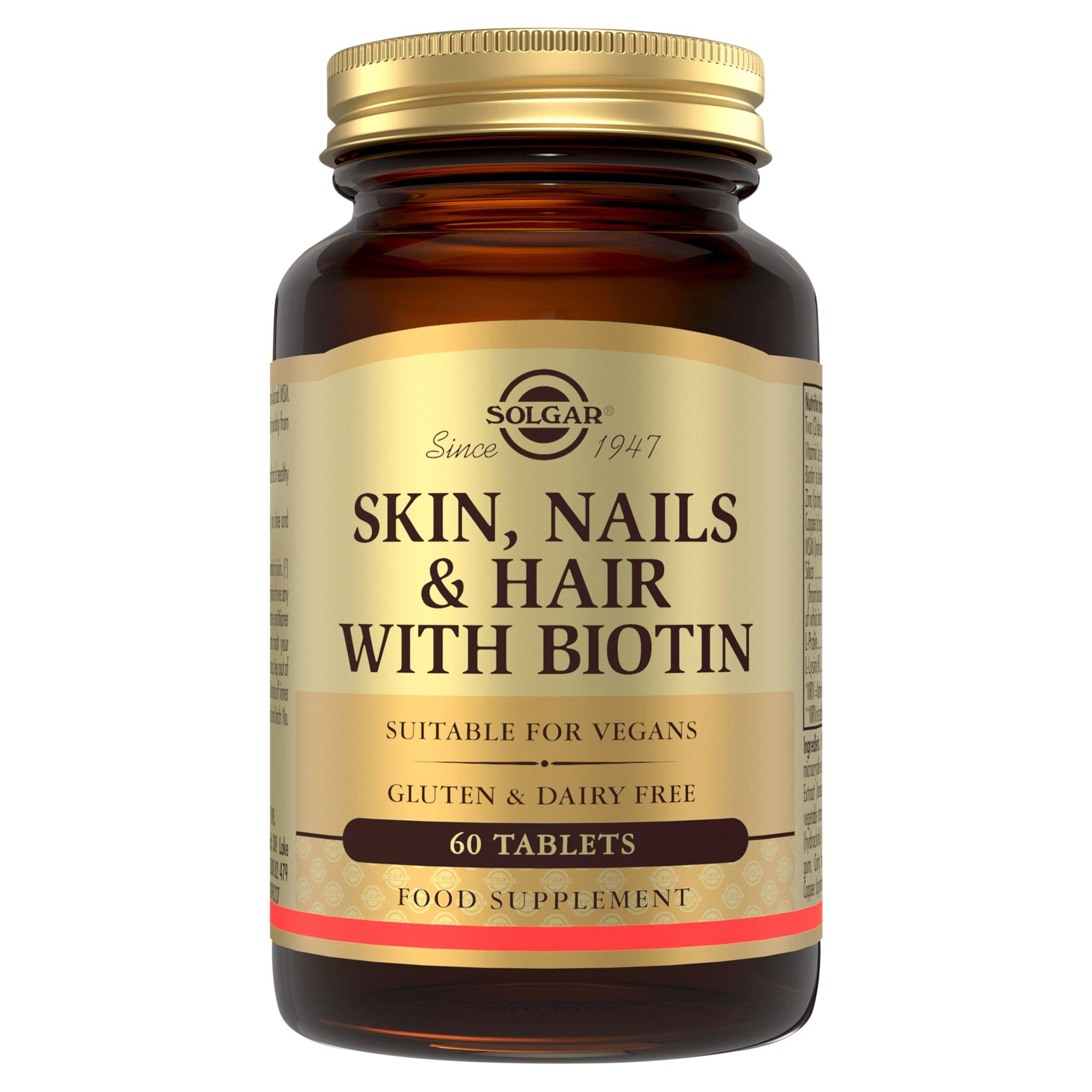 Solgar Skin Nails and Hair Formula 60 count tablets (British brand)