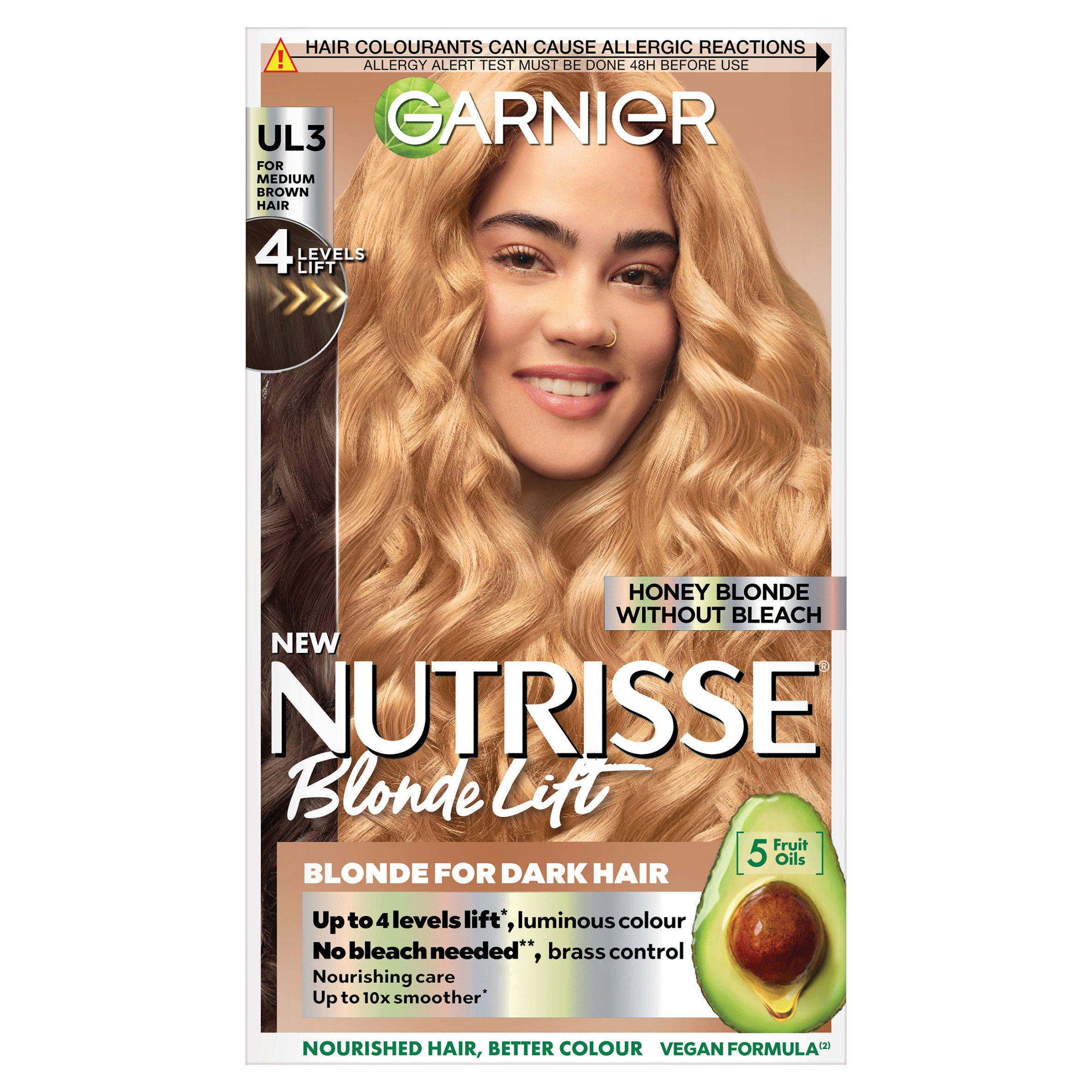 Garnier Nutrisse Honey Blonde UL3 hair dye, UK version