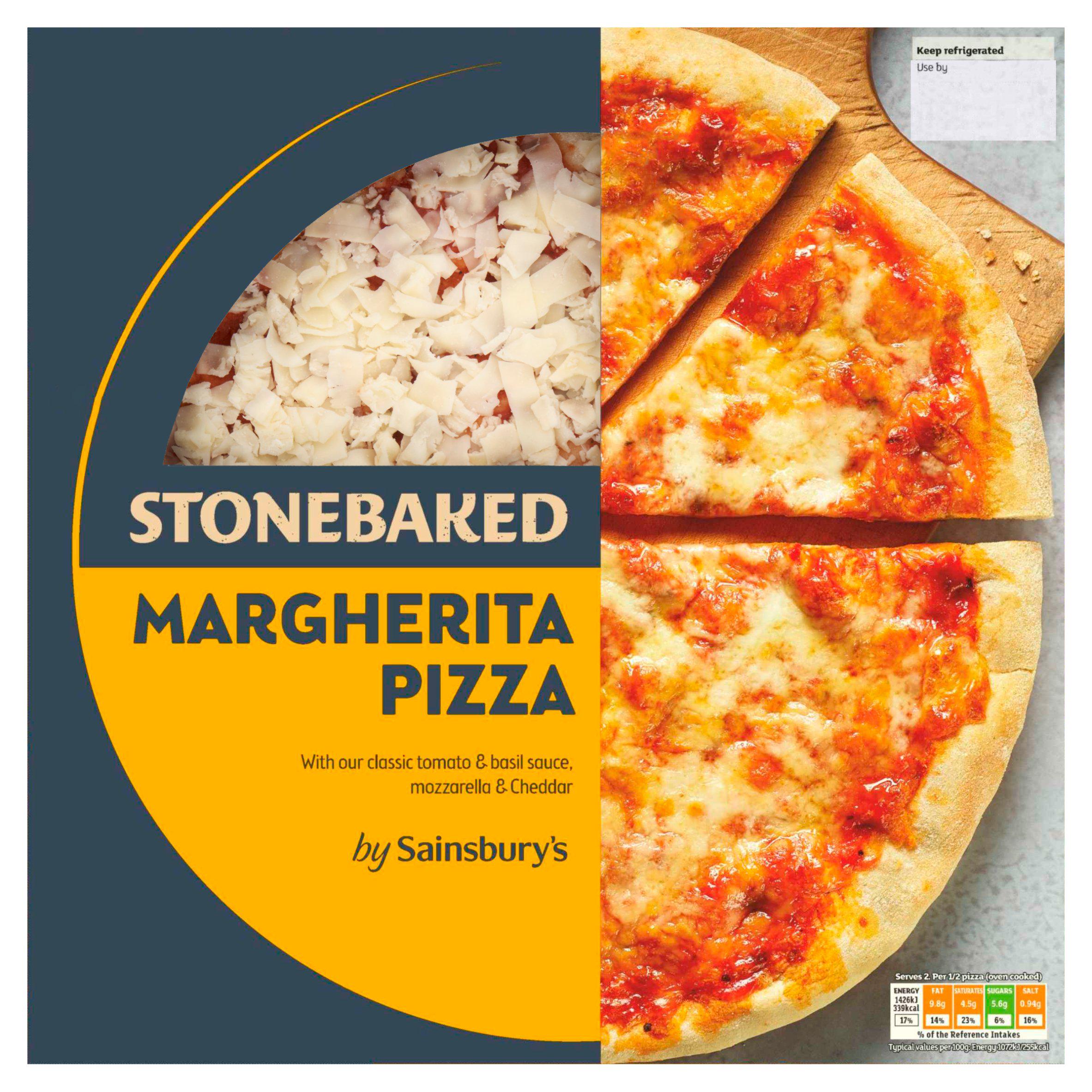Sainsbury's Margherita pizza 265g (British brand)