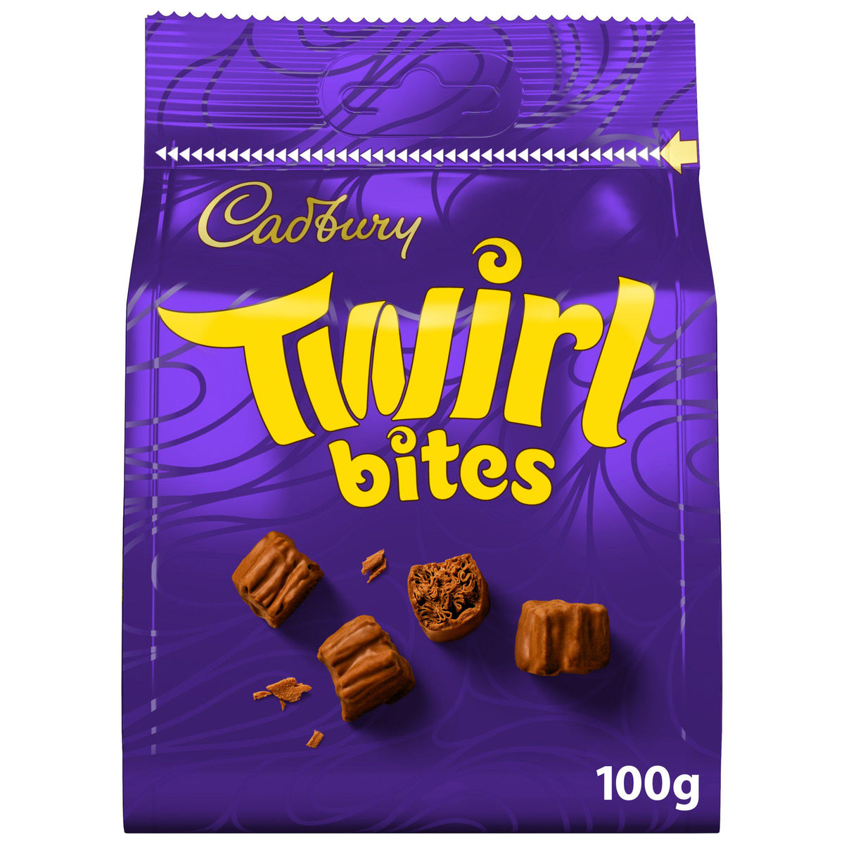 Cadbury Twirl Bites chocolate 100g, UK version