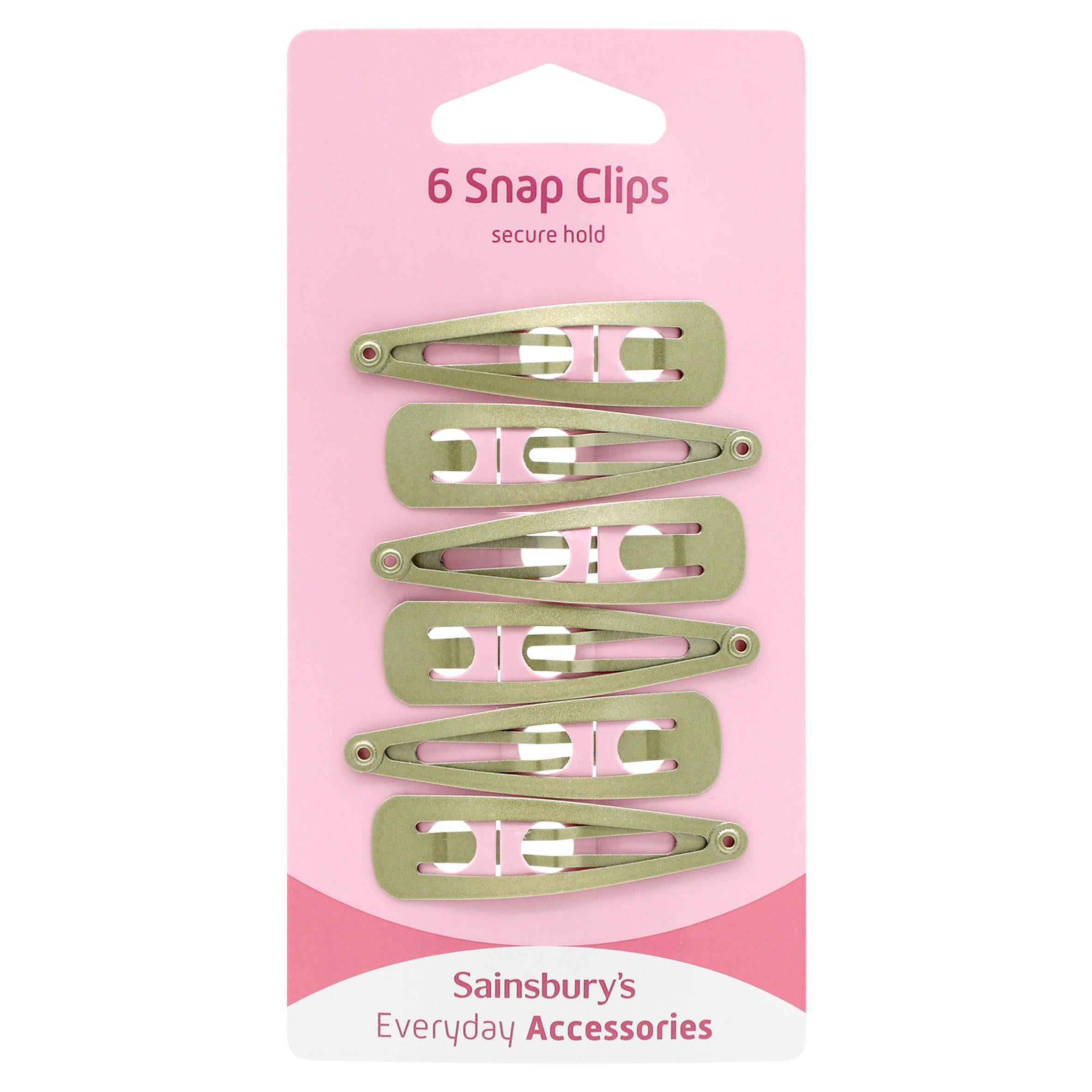 Sainsbury's gold snap clips 6 pack (British brand)