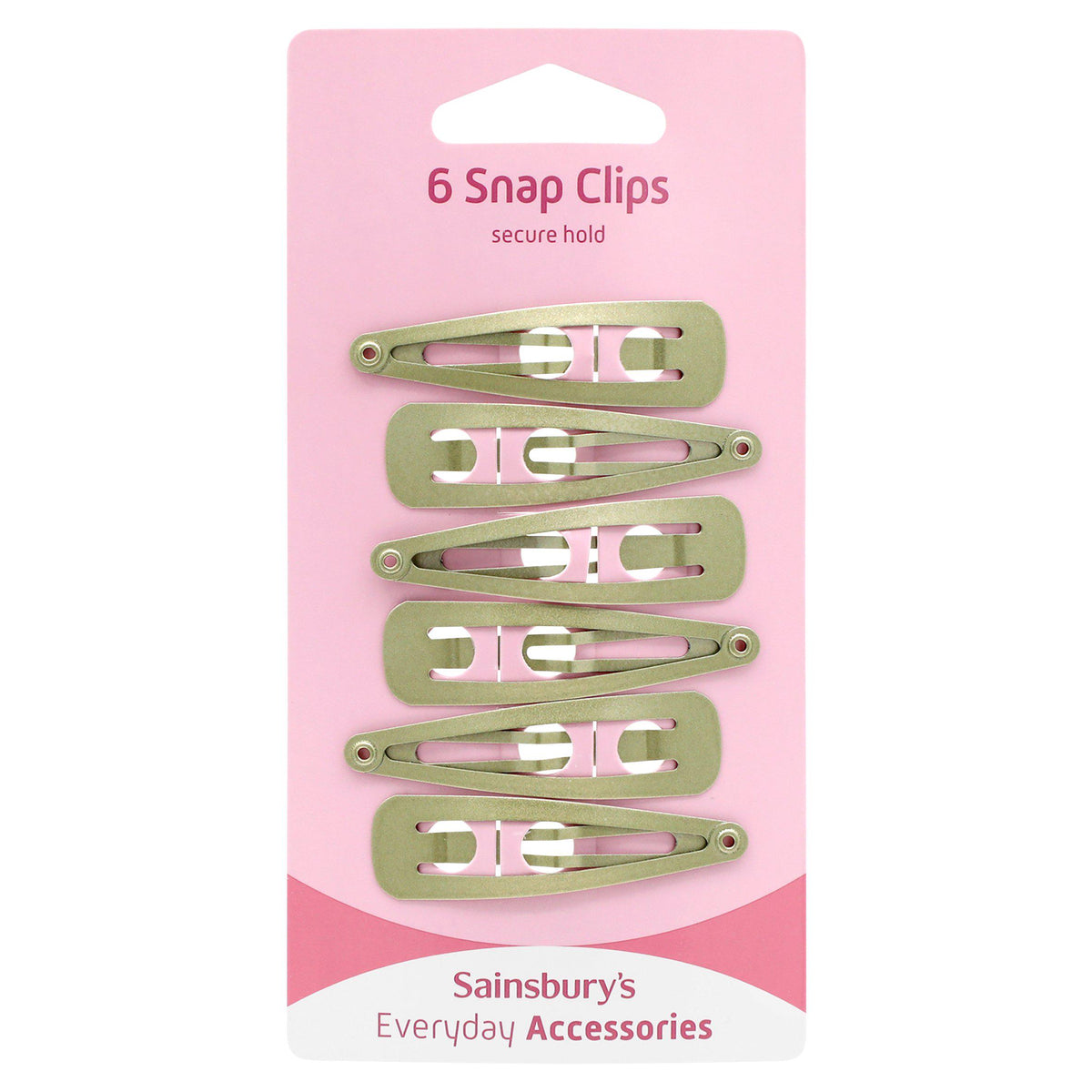 Sainsbury's gold snap clips 6 pack (British brand)