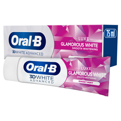 Sainsburys Oral-B 3D White Luxe Glamorous White Whitening Toothpaste 75ml- Buy online at McGrocer