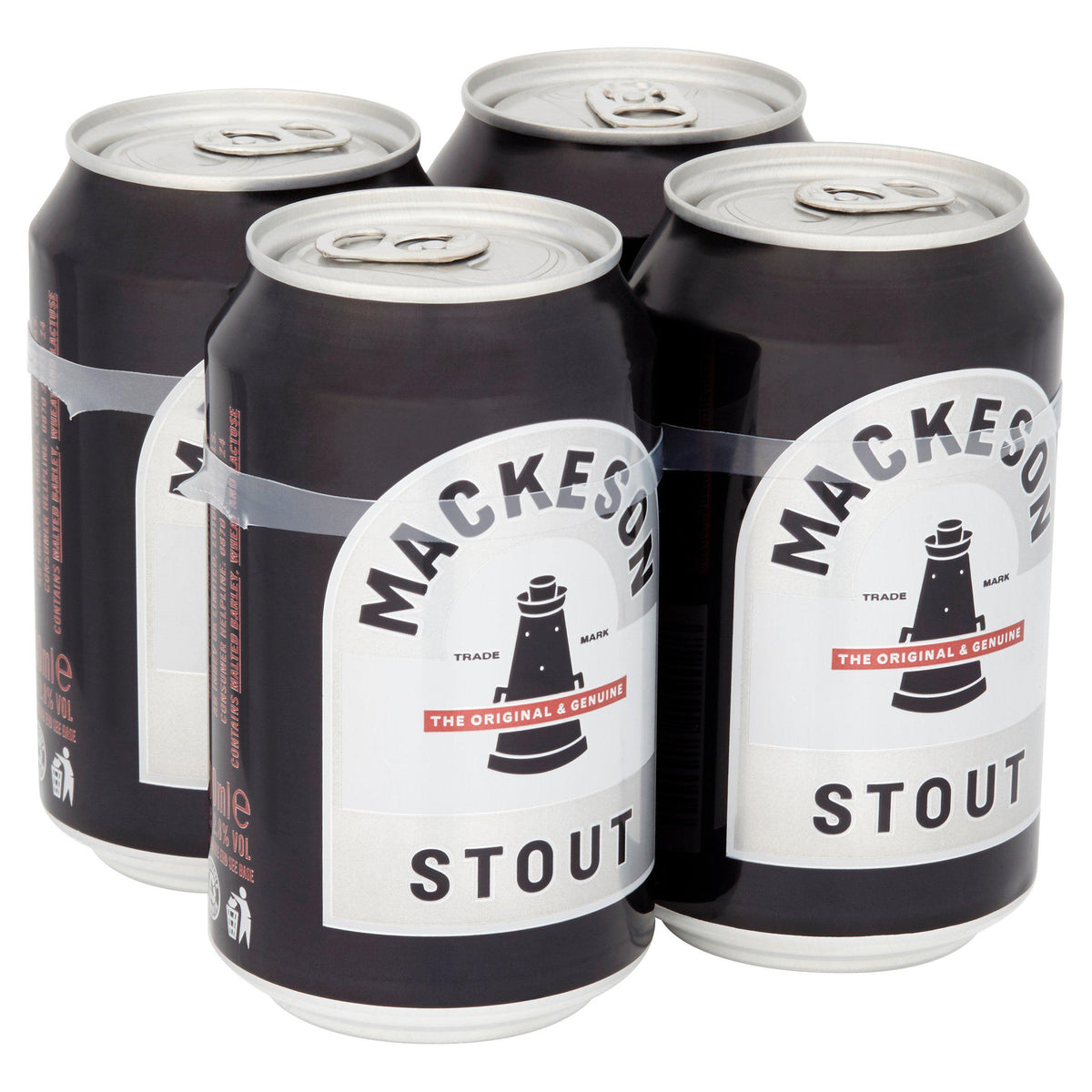 Mackeson Stout beer cans 4x330ml, UK version