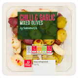 Sainsbury's Marinated Chilli & Garlic Mixed Olives 160g