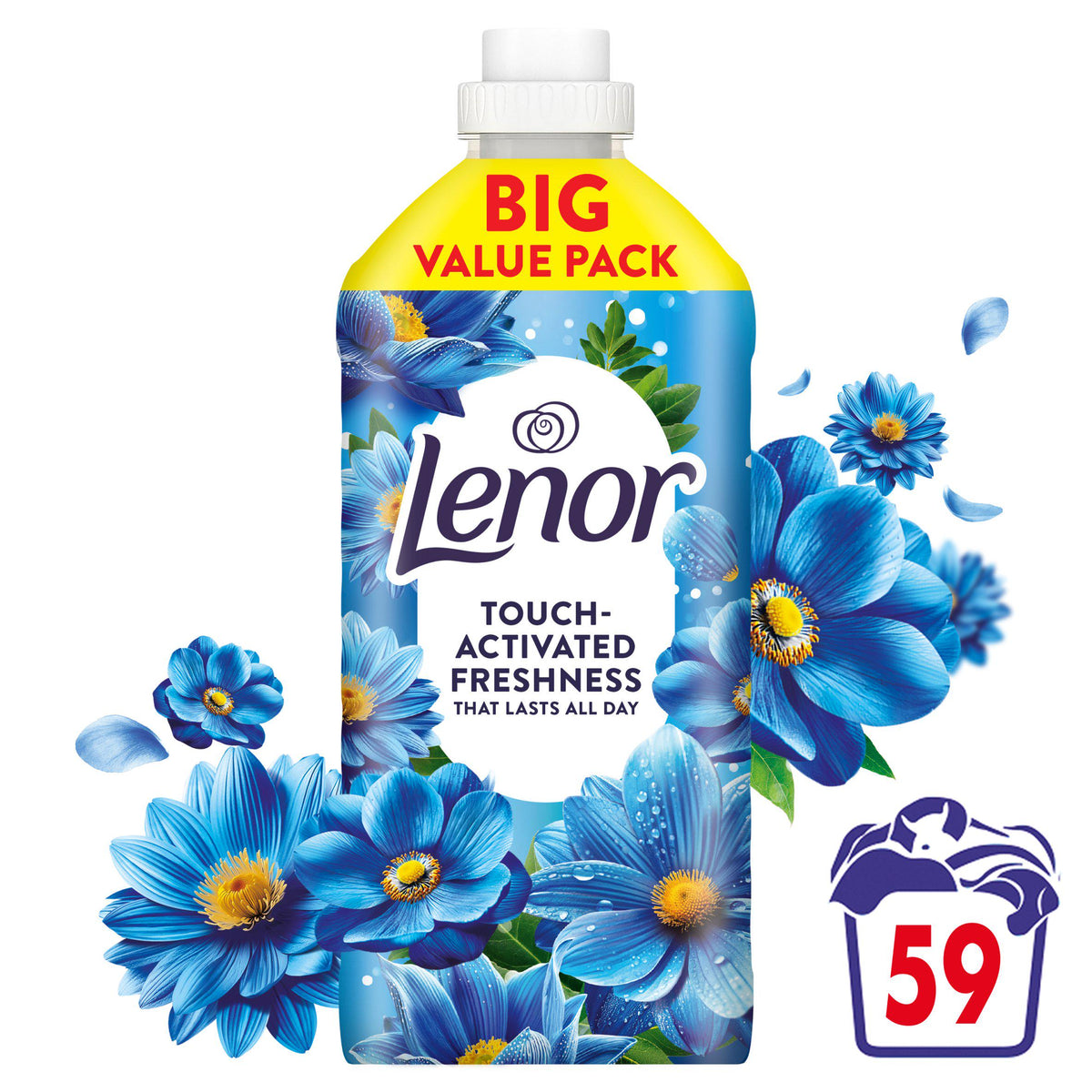 Lenor fabric conditioner Coastal Flowers Cypress 59 washes (British brand)