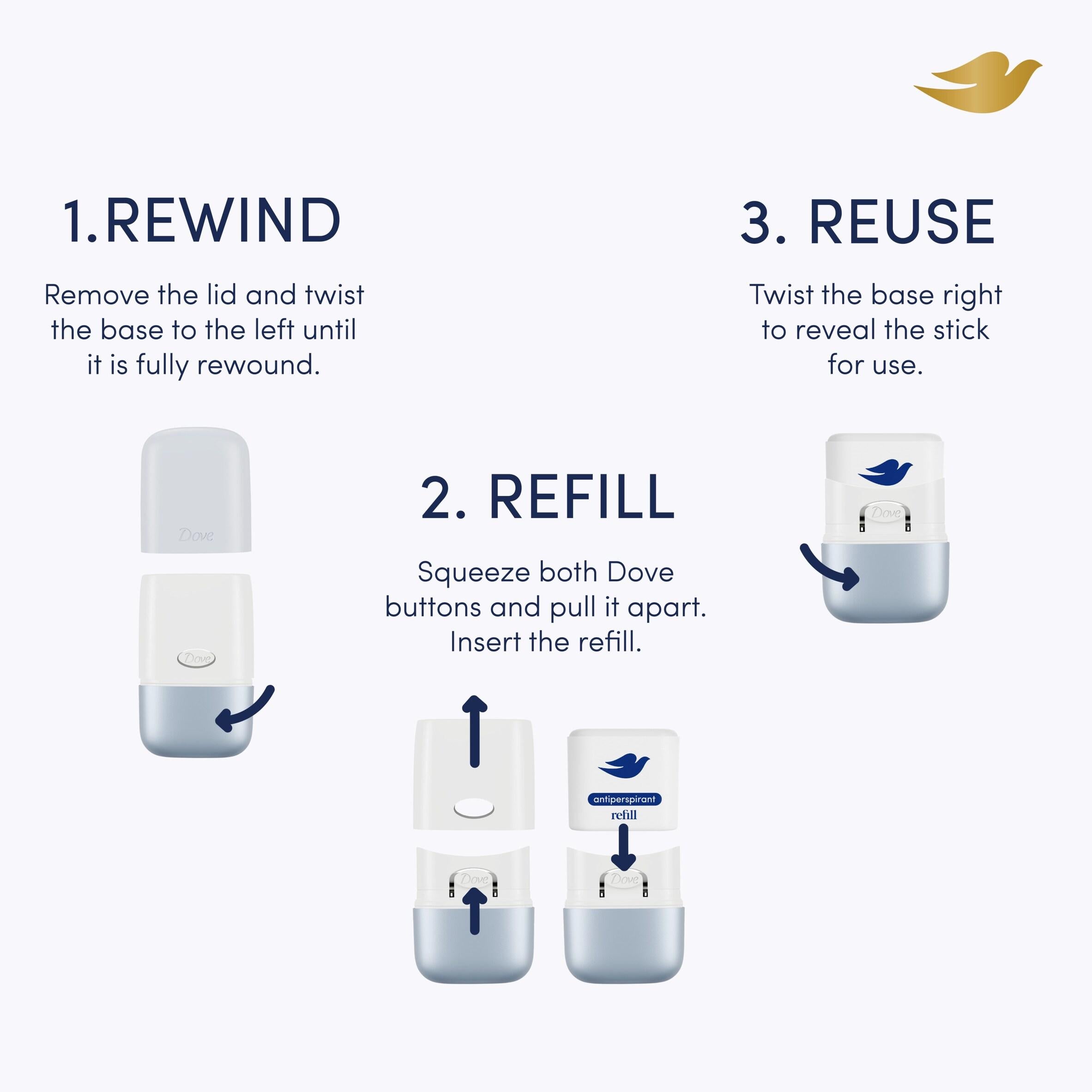 Dove deodorant No.1 Original refillable starter kit 35ml, UK version