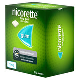 Nicorette gum original flavour 2mg 210 pieces, imported from the UK
