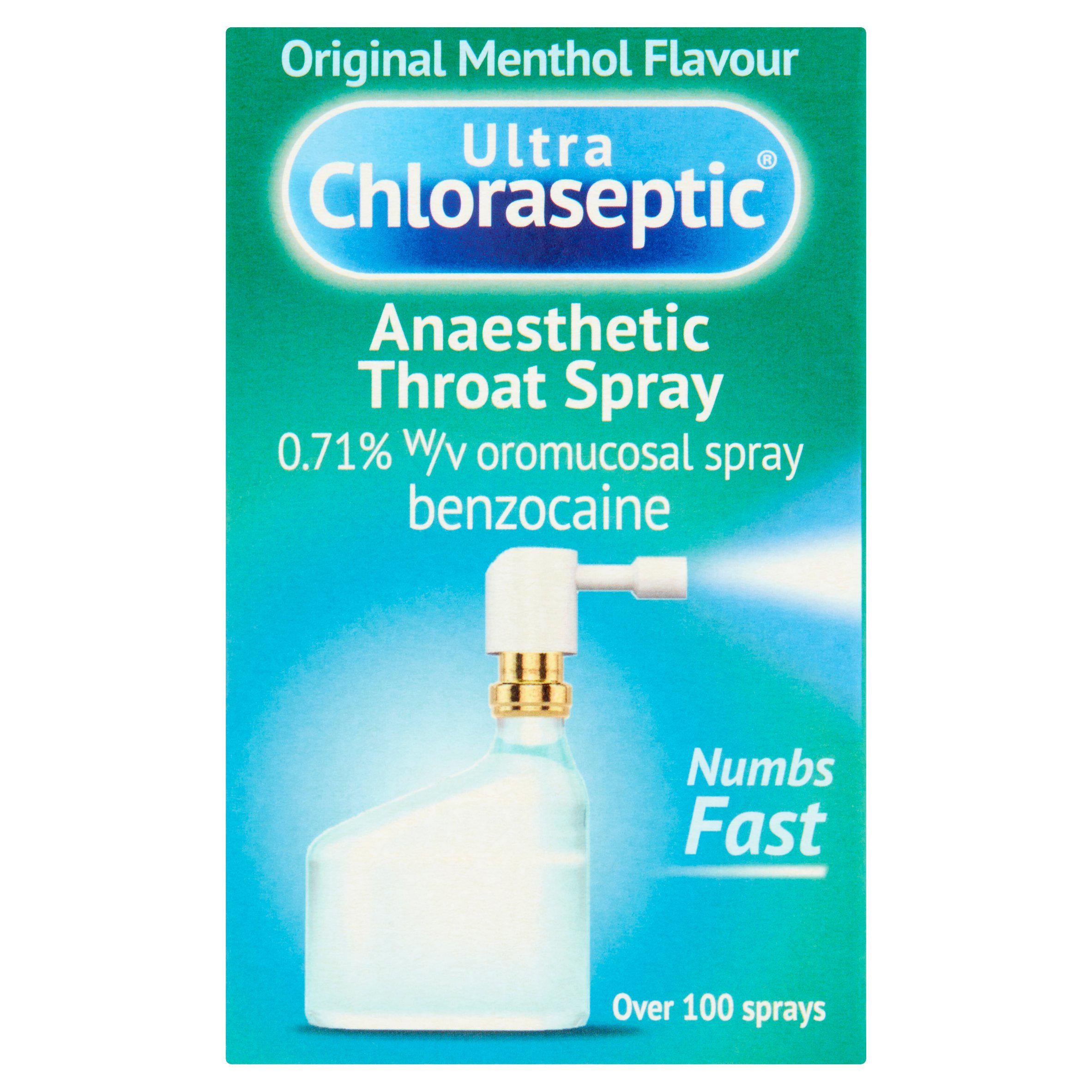Ultra Chloraseptic throat spray original menthol 15ml, UK version