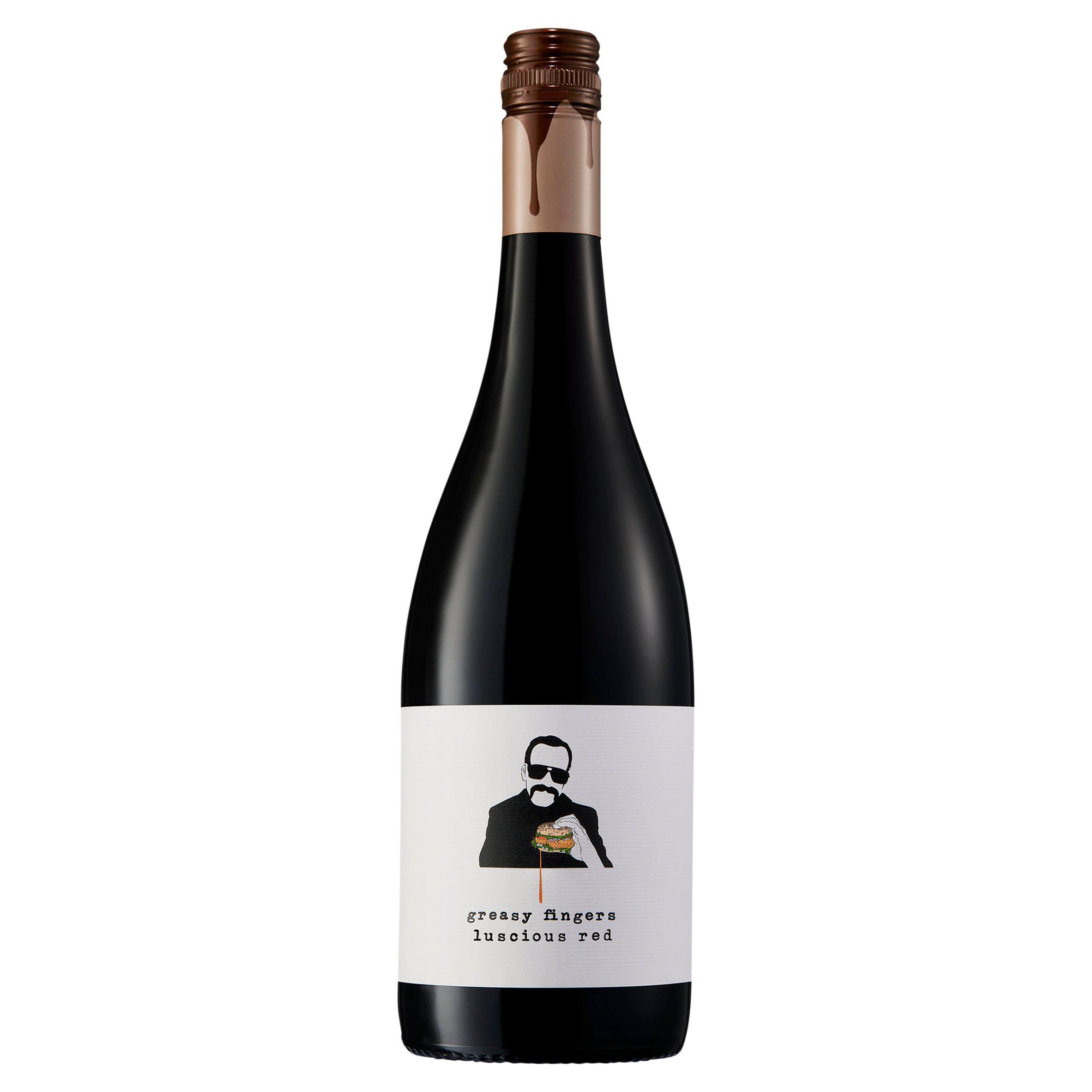 Greasy Fingers red wine Shiraz Grenache 75cl, imported from the UK