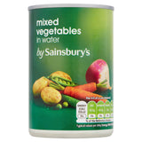 Sainsbury's mixed vegetables in water 300g, UK version