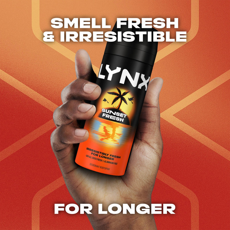 Lynx Sunset Fresh deodorant body spray 150ml (British brand)
