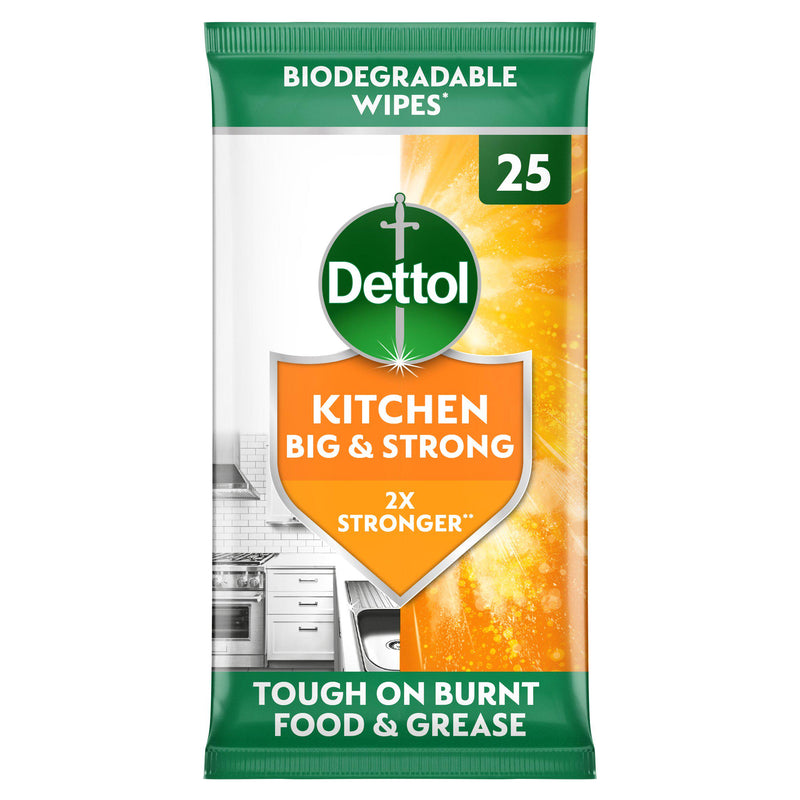 Dettol Big & Strong kitchen cleaning wipes 25s - British product