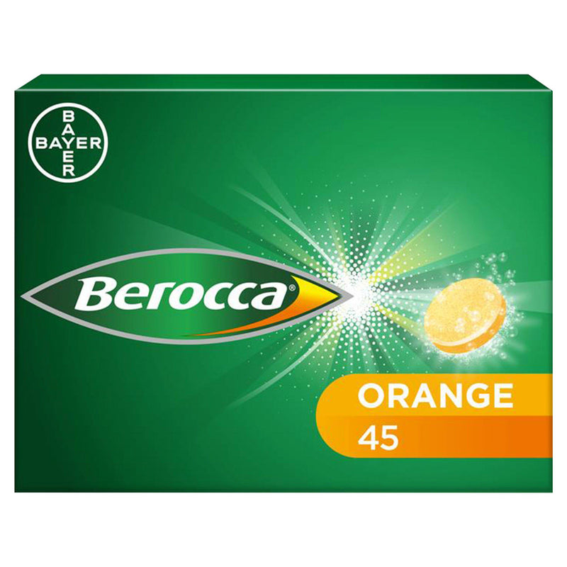 Berocca Orange Energy effervescent vitamin tablets 45 (British brand)