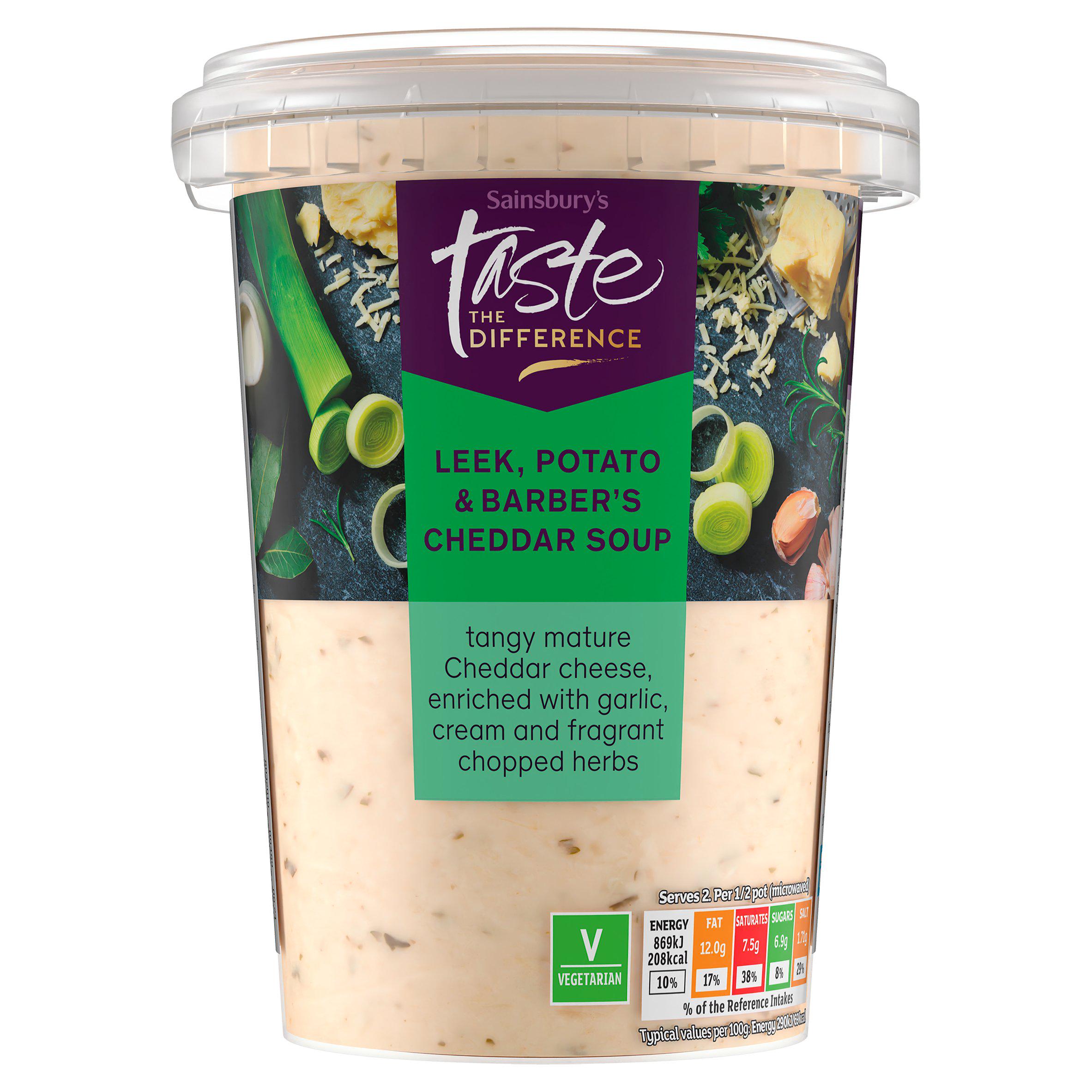 Sainsbury's Leek Potato Barber's Cheddar soup 600g - British product