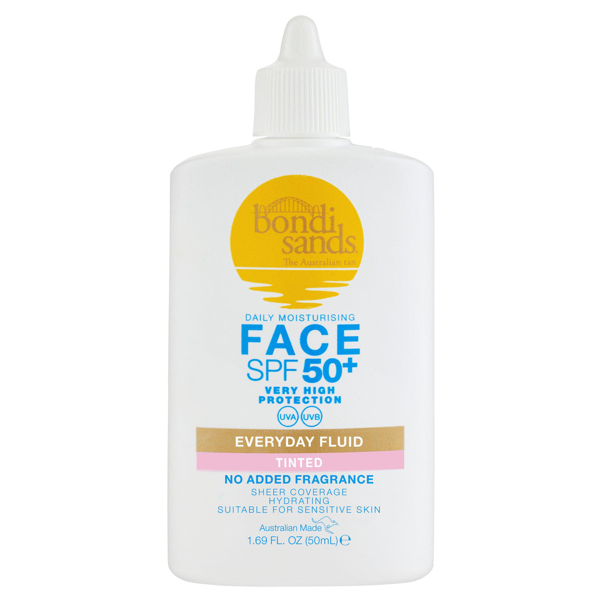 Bondi Sands SPF 50+ tinted sunscreen fluid 50ml, UK version