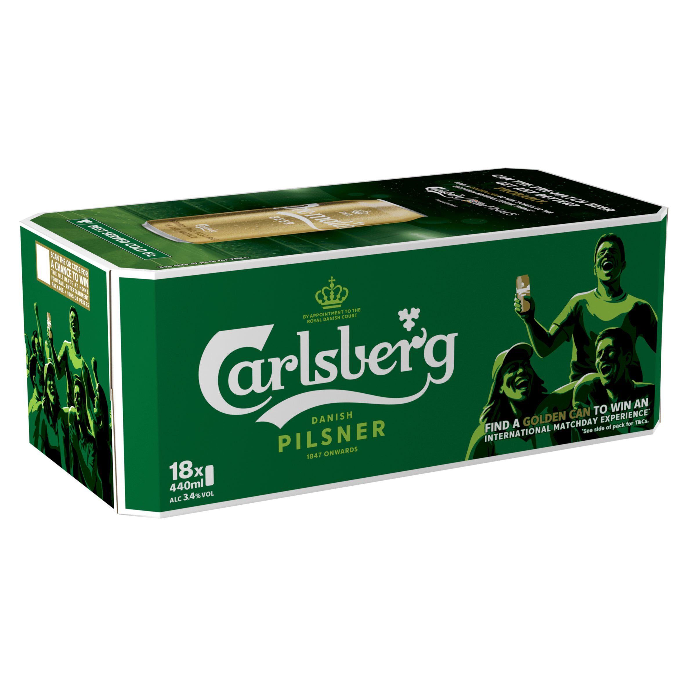 Carlsberg Danish Pilsner Lager Beer 18x440ml - British product