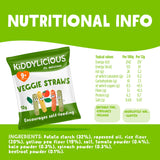 Kiddylicious Veggie Straws baby snacks 10x12g, imported from the UK